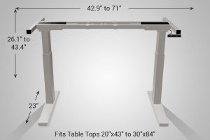 MultiTable Mod-E2 Electric Standing Desk Silver Frame Standard 23