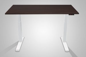 MultiTable Electric Standing Desk White Frame Espresso Table Top