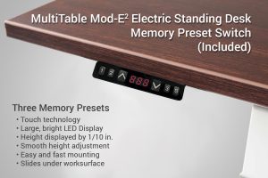 MultiTable Mod E2 Electric Standing Desk Memory Preset Up Down Switch