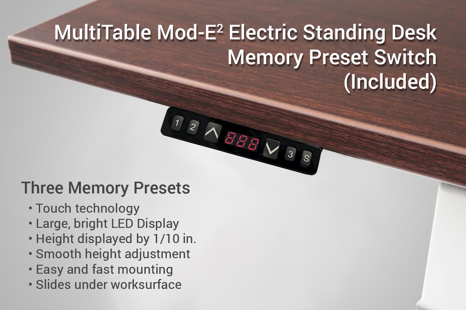 MultiTable Mod-E2 Electric Standing Desk Memory Preset Up Down Switch