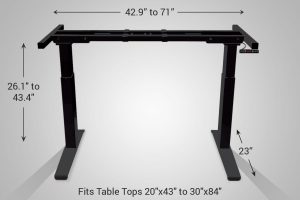 MultiTable Mod E2 Electric Standing Frame Black Standard 23