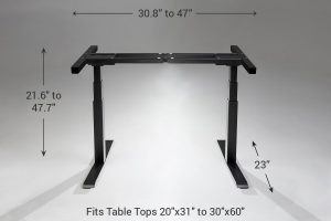 Mod E Pro 2 Step Height Adjustable Standing Desk Frame Small Black 23 MultiTable