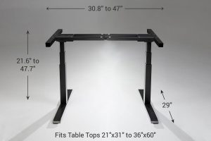 Mod E Pro 2 Step Height Adjustable Standing Desk Frame Small Black 29 MultiTable