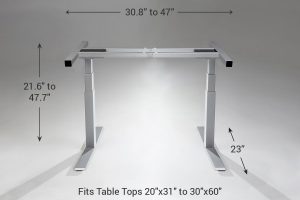 Mod E Pro 2 Step Height Adjustable Standing Desk Frame Small Silver 23 MultiTable