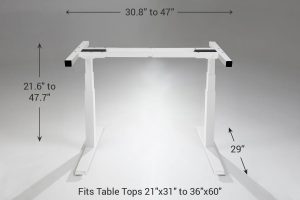 Mod E Pro 2 Step Height Adjustable Standing Desk Frame Small White 29 MultiTable