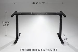 Mod E Pro 2 Step Height Adjustable Standing Desk Frame Standard Black 23 MultiTable