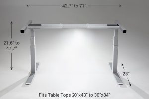 Mod E Pro 2 Step Height Adjustable Standing Desk Frame Standard Silver 23 MultiTable