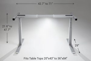 Mod E Pro 2 Step Height Adjustable Standing Desk Frame Standard Silver 29 MultiTable