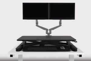 MultiTable Desktop Sit To Stand Workstation 36 Inch Black