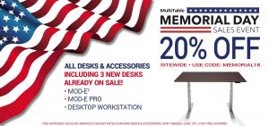 Memorial Day 2018 Standing Desk Sale MultiTable