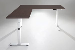 Mod E Pro L Shaped Standing Desk Frame White Height Adjustable Standing Desk Base L Espresso Top MultiTabl Phoenix