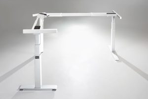 Mod E Pro L Shaped Standing Desk Frame White Height Adjustable Standing Desk Base L MultiTable