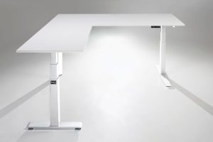 Mod E Pro L Shaped Standing Desk Frame White Height Adjustable Standing Desk Base L White Top MultiTabl Phoenix