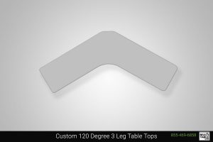 Custom 120 Degree 3 Leg Standing Desk Table Top Shape Options MultiTable Office Furniture Manufacturing Phoenix Arizona Since 2010