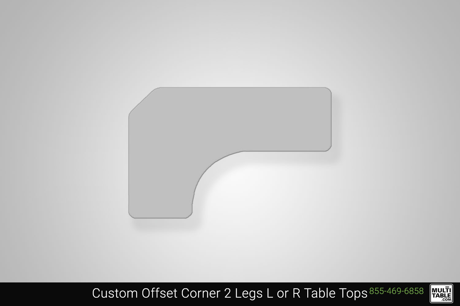 Custom Offset Corner 2 Legs L Or R Standing Desk Table Top Shape Options MultiTable Office Furniture Manufacturing Phoenix Arizona Since 2010