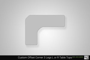 Custom Offset Corner 3 Legs L Or R Standing Desk Table Top Shape Options MultiTable Office Furniture Manufacturing Phoenix Arizona Since 2010