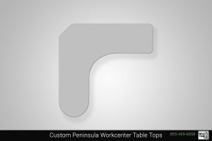 Custom Peninsula Workcenter Standing Desk Table Top Shape Options MultiTable Office Furniture Manufacturing Phoenix Arizona Since 2010