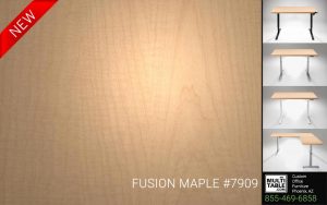 Custom Standing Desk Table Top Options MultiTable Office Furniture Manufacturer Supplier Phoenix Arizona Wilsonart Fusion Maple 7909 1