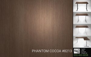 Custom Standing Desk Table Top Options MultiTable Office Furniture Manufacturer Supplier Phoenix Arizona Wilsonart Phantom Cocoa 8213