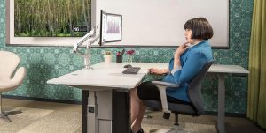 L Shaped Standing Desks Mod E Pro MultiTable Height Adjustable Ergonomic Sit Or Stand Workstations