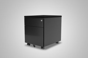 2 Drawer Mobile Pedestal Black With Black Cushion Top MultiTable Office Furniture Supplier Phoenix Arizona Since 2010