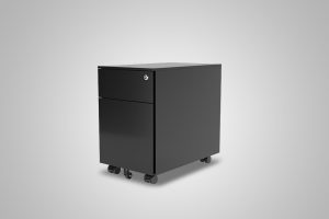 2 Drawer Slim Mobile Pedestal Black MultiTable Office Furniture Supplier Phoenix Arizona Since 2010