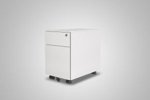 2 Drawer Slim Mobile Pedestal White MultiTable Office Furniture Supplier Phoenix Arizona Since 2010