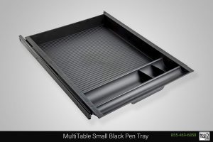 Custom Standing Desk Accessories Small Black Pen Tray MultiTable Office Furniture Manufacturing Phoenix Arizona Since 2010