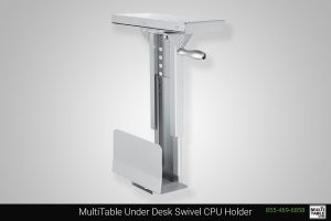 Custom Standing Desk Ergonomic Accessories Under Desk Swivel CPU Holder MultiTable Office Furniture Manufacturing Phoenix Arizona Since 2010