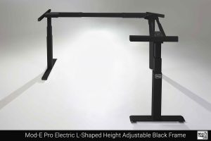 Mod E Pro Electric L Shaped Height Adjustable Black Frame Custom Design Options MultiTable Office Furniture Manufacturing Phoenix Arizona Since 2010