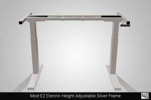 Mod E2 Electric Height Adjustable Silver Frame Custom Design Options MultiTable Office Furniture Manufacturing Phoenix Arizona Since 2010