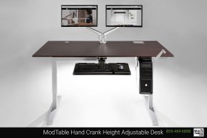 ModTable Hand Crank Height Adjustable Standing Desk Custom Design Options MultiTable Office Furniture Manufacturing Phoenix Arizona Since 2010