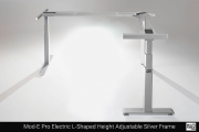 Mod E Pro Electric L Shaped Height Adjustable Silver Frame Custom Design Options MultiTable Office Furniture Manufacturing Phoenix Arizona Since 2010
