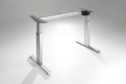 FlexTable Height Adjustable Standing Desk Frame Silver