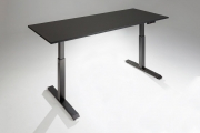 Mod E 2 Height Adjustable Standing Desk Black Base Black Table Top