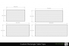 Custom Rectangle Table Tops Shapes MultiTable Office Furniture Manufacturing Phoenix Arizona Since 2010